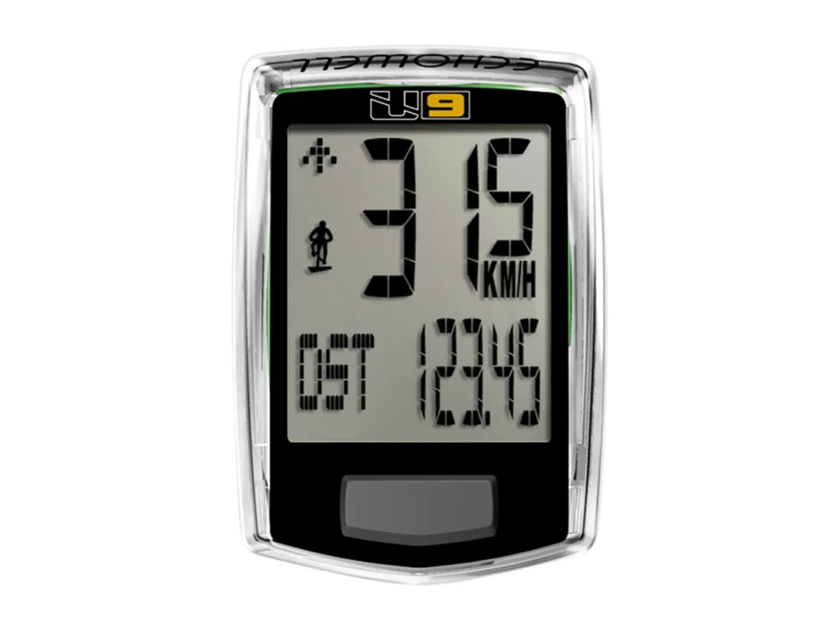 Ciclocomputer Echowell U9 9 funzioni con filo Nero