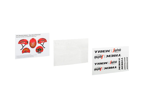 Adesivi Trek-Segafredo per i caschi Bontrager XXX WaveCel