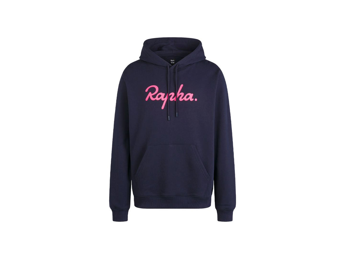 Felpa da uomo Rapha in cotone pesante con logo grande e cappuccio