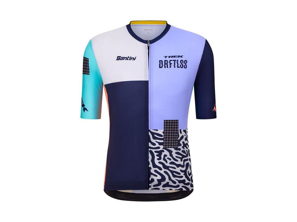 Maglia da ciclismo Trek Driftless Team Replica realizzata da Santini