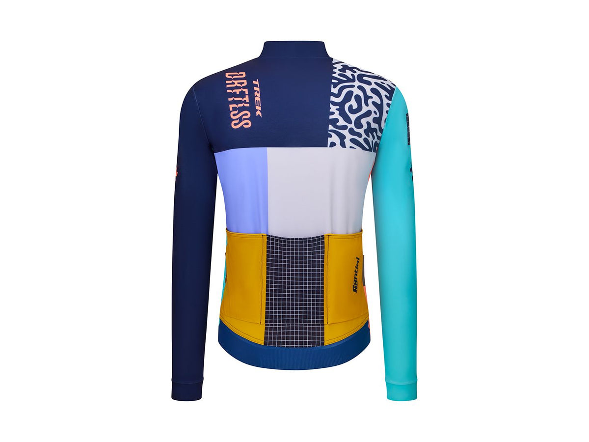 Maglia termica da ciclismo a maniche lunghe Trek Driftless Team Replica realizzata da Santini