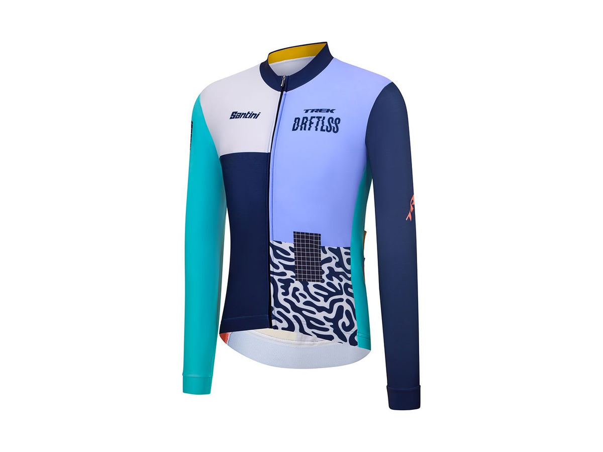 Maglia termica da ciclismo a maniche lunghe Trek Driftless Team Replica realizzata da Santini