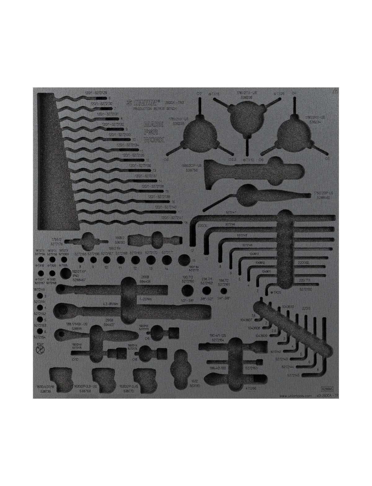 Unior Production Bench Drawer - 3 Tool Tray